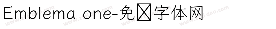 Emblema one字体转换